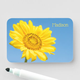 Etiqueta De Nome Nome personalizado Girassol