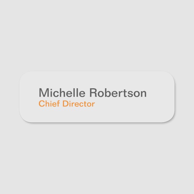 Etiqueta De Nome Nome Próprio de Adicionar Simples Moderno (Frente)