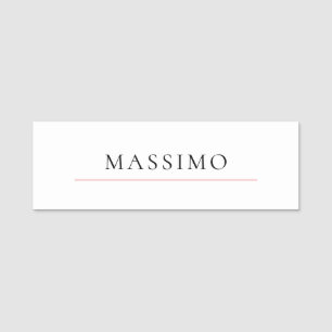 Etiqueta De Nome Nome Próprio Decorativo Chic Simples Preto Branco