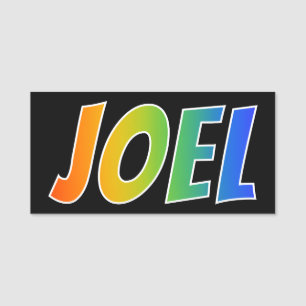 Etiqueta De Nome Nome próprio "JOEL": Cor do arco-íris