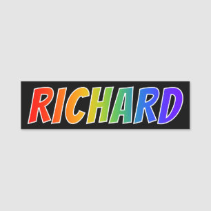 Etiqueta De Nome Nome "RICHARD": Coloração do arco-íris do