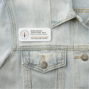 Etiqueta De Nome Notário Móvel Personalizado Assinatura Legal ID Kh