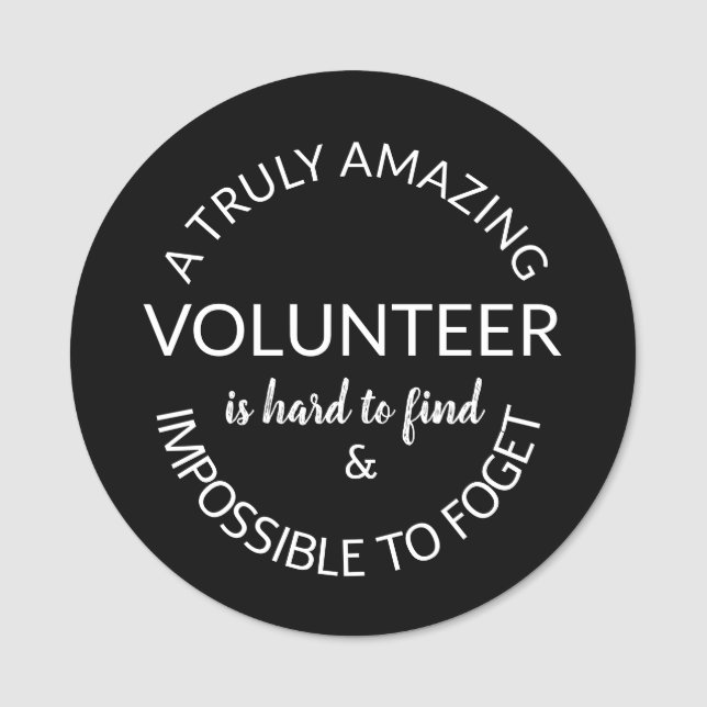 Etiqueta De Nome Obrigado voluntário (Frente)