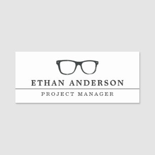 Etiqueta De Nome Óculos graves   Engraçado Personalizado