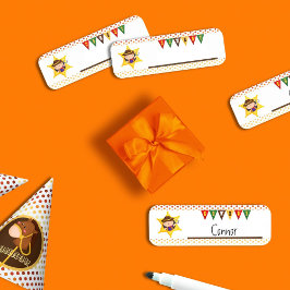 Etiqueta De Nome Oeste selvagem de cowboy bonito