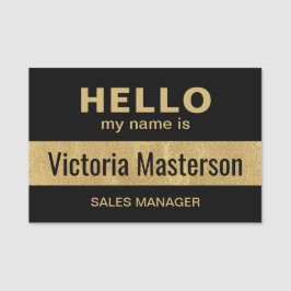 Etiqueta De Nome Olá Meu Nome É - Nome De Funcionário Comercial Per