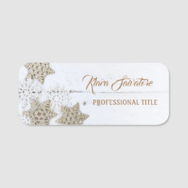 Etiqueta De Nome Ornamento de Estrela de Natal Perfeito