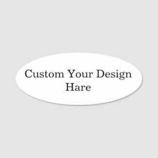Etiqueta De Nome Oval personalizado promocional simples seu logotip