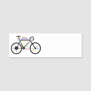 Etiqueta De Nome Palavras Motivacionais, Bicicleta, Ciclismo, Bike