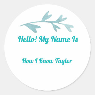 Etiqueta de nome para chá de noiva ou evento Como 