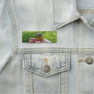 Etiqueta De Nome Pássaro Warbler Selvagem em Mão Presente para Aman