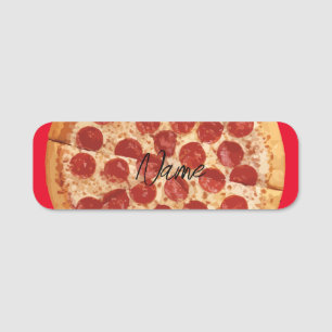 Etiqueta De Nome Pepperoni Pizza Thunder_Cove
