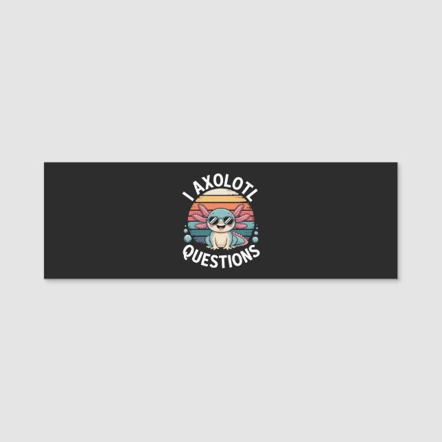 Etiqueta De Nome Perguntas do Axolote (Frente)