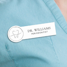Etiqueta De Nome Periodontista Minimalista