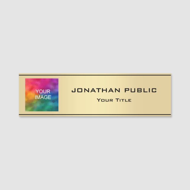 Etiqueta De Nome Personalização da Imagem de Fotografia do Funciona (Frente)