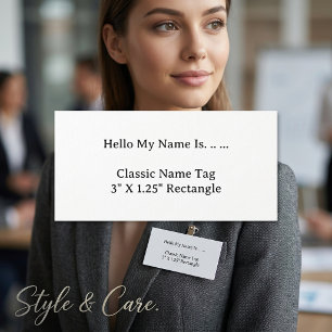 Etiqueta de Nome Personalizada 3X1.2 Estilo Simple
