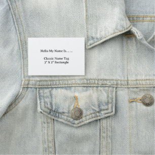 Etiqueta de Nome Personalizada 3x2 Estilo Simples
