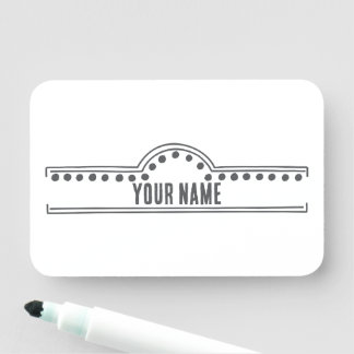 Etiqueta de Nome Personalizada – Arco Doodle