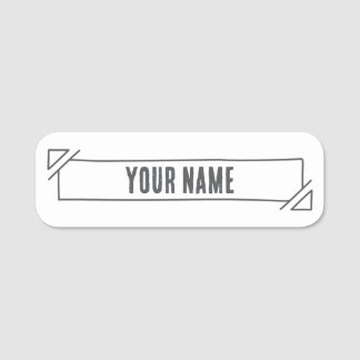 Etiqueta de Nome Personalizada – Faixa Desenhada à