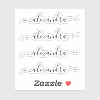 Etiqueta de nome Personalizadas de Script Moderno