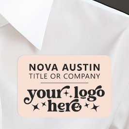 Etiqueta De Nome Personalizado Com O Logotipo Da Empresa Grande