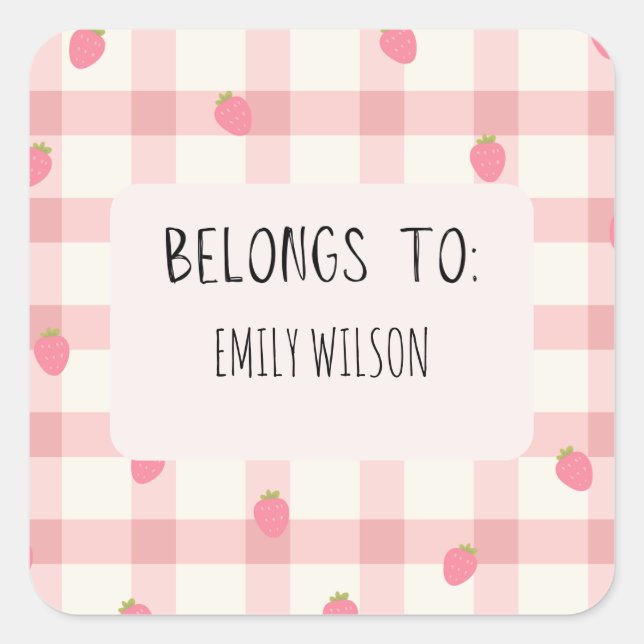 Etiqueta de Nome Personalizado de Cubo (Frente)