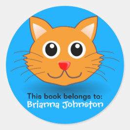 Etiqueta de nome personalizado do Kitten de Cute