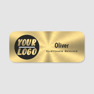 Etiqueta De Nome Personalizado o seu logotipo Radial Metálico - Ou