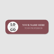 Etiqueta de Nome Personalizado para Funcionário