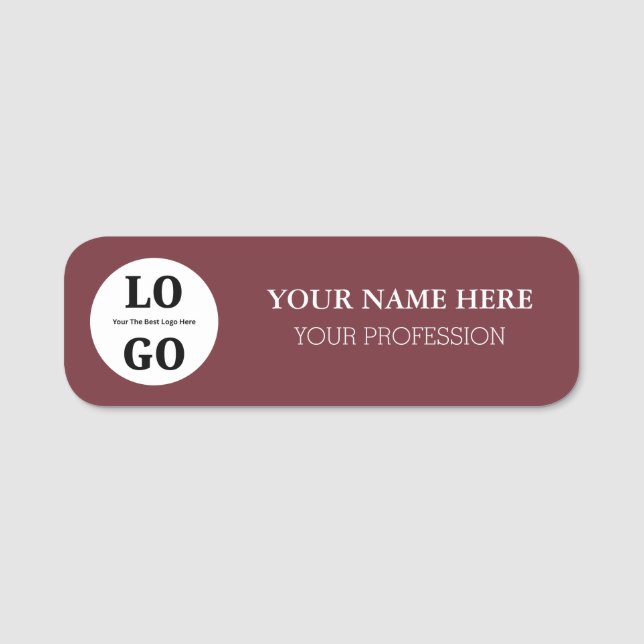 Etiqueta de Nome Personalizado para Funcionário (Frente)