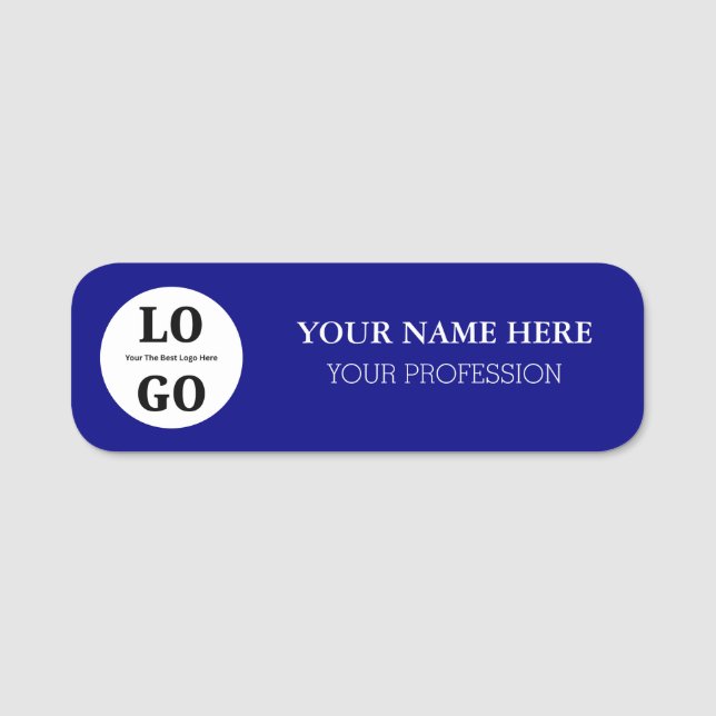 Etiqueta de Nome Personalizado para Funcionário (Frente)