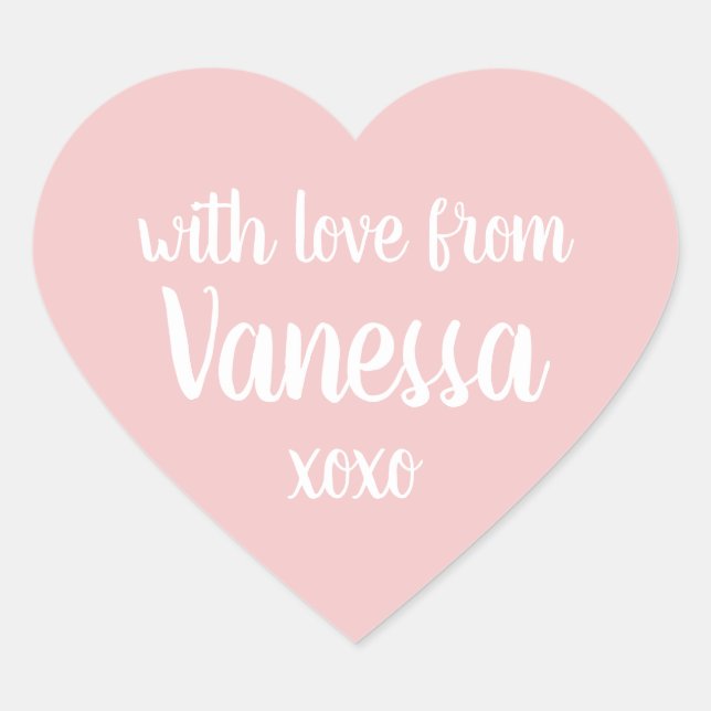 Etiqueta de Nome Personalizado Rosa (Frente)