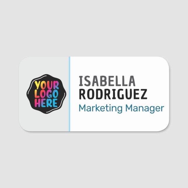 Etiqueta De Nome Personalizar Funcionarios de Funcionário de Empres (Frente)