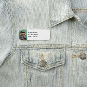 Etiqueta De Nome Personalize esta Natureza Animal Sapo Sorridente