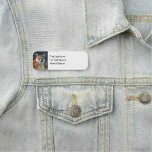 Etiqueta De Nome Personalize este Gato de Leão da Montanha Cougar C