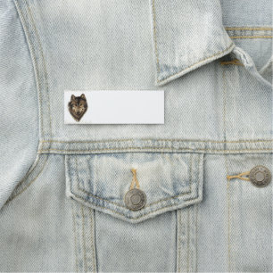 Etiqueta De Nome Personalize para o animal selvagem do lobo