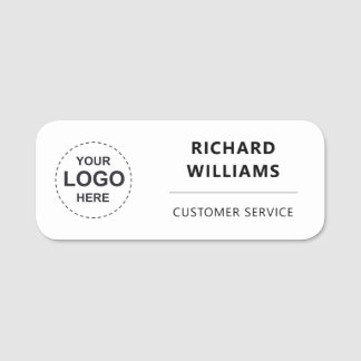 Etiqueta De Nome Personalized Employee  with Custom Business Logo