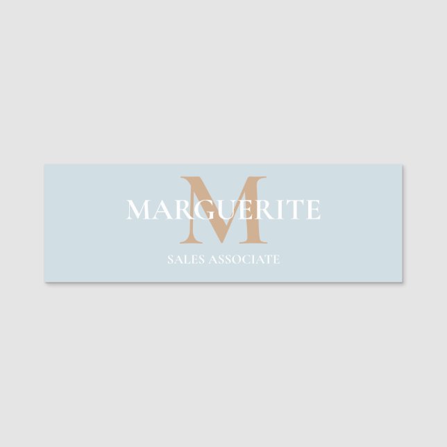 Etiqueta De Nome Personalized Name Monogram (Frente)