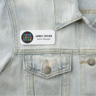 Etiqueta De Nome Pino de Segurança Magnética do Funcionário do Logo