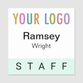 Etiqueta De Nome Pino do nome quadrado do logotipo do Crachá 2x2