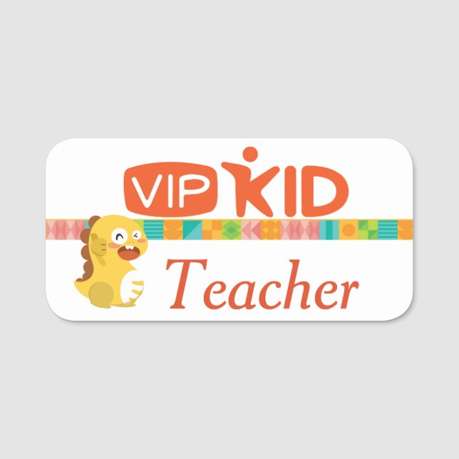 Etiqueta De Nome Pino do professor VIPKid (Frente)