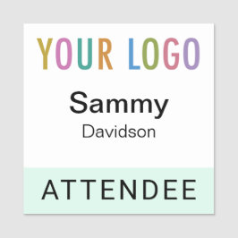 Etiqueta De Nome Pino ou magnético do logotipo de evento do Crachá 
