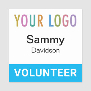 Etiqueta De Nome Pino ou Magnético do Logotipo do Crachá Voluntário