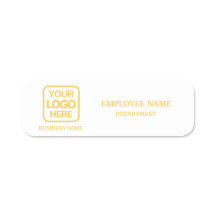 Placa de Identificação Empresarial Branca Moderna
