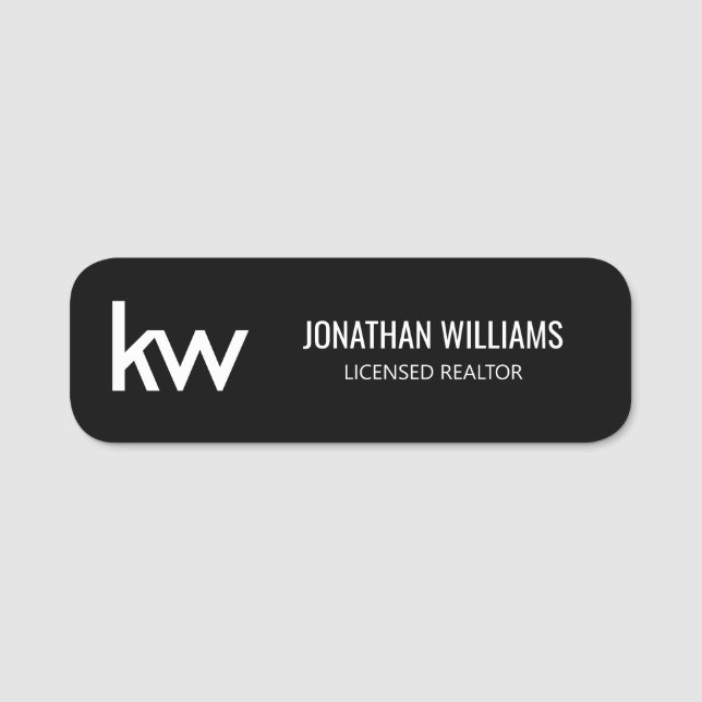 Etiqueta De Nome Placa de Identificação Keller Williams (Frente)