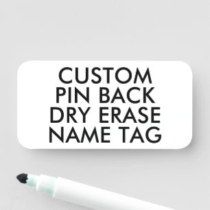 Etiqueta De Nome Placa de identificação personalizada em Dry Erase