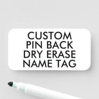 Etiqueta De Nome Placa de identificação personalizada em Dry Erase