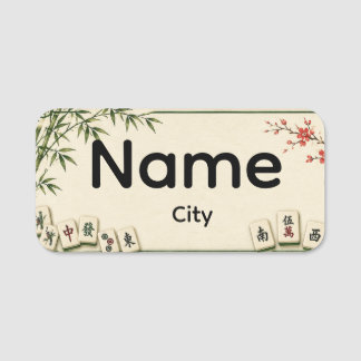 Etiqueta De Nome Placa de Nome de Mahjong