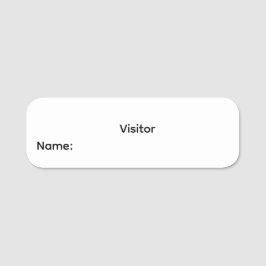 Etiqueta De Nome Placa de Nome Reutilizável para Visitante em Quadr