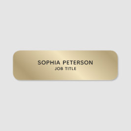 Etiqueta De Nome Placa personalizada de funcionário simples em dour